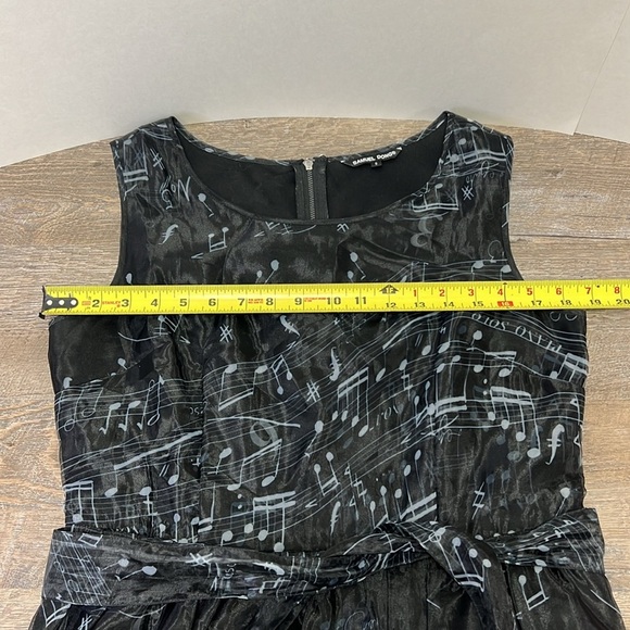 Samuel Dong Women’s Classic Sleeveless Musical Notes Dress Size Small - Picture 8 of 11
